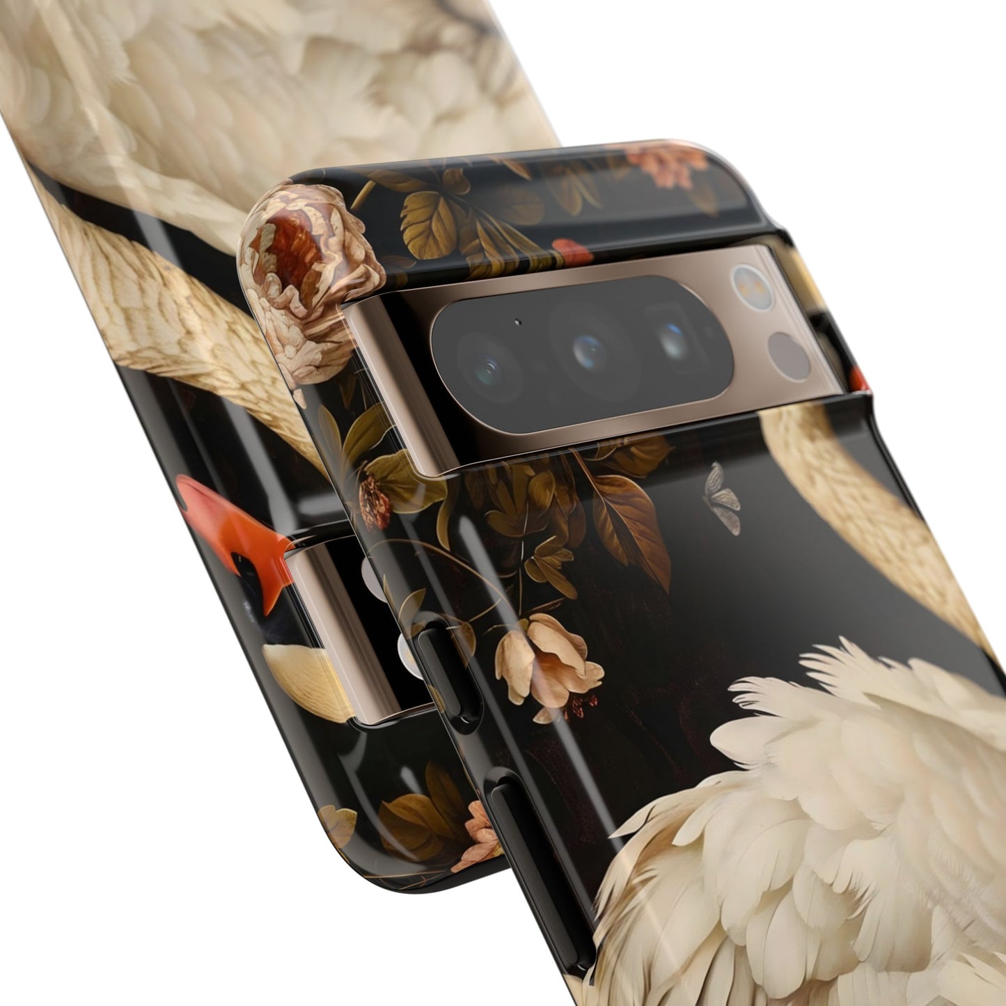 Elegant Swan Phone Case, Floral iPhone Cover, Tough Phone Case, Gift for Her, Nature Lover, Mother's Day, Birthday