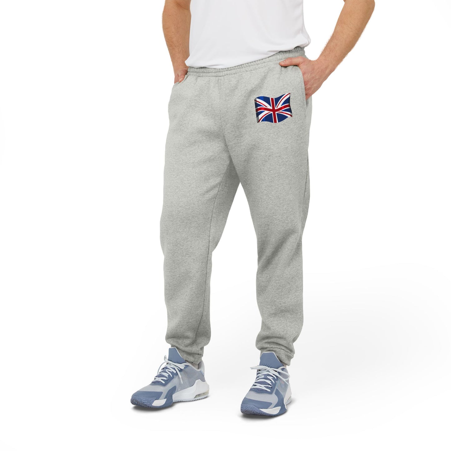 Adidas Unisex Fleece Joggers - British Flag - Comfortable Casual Wear