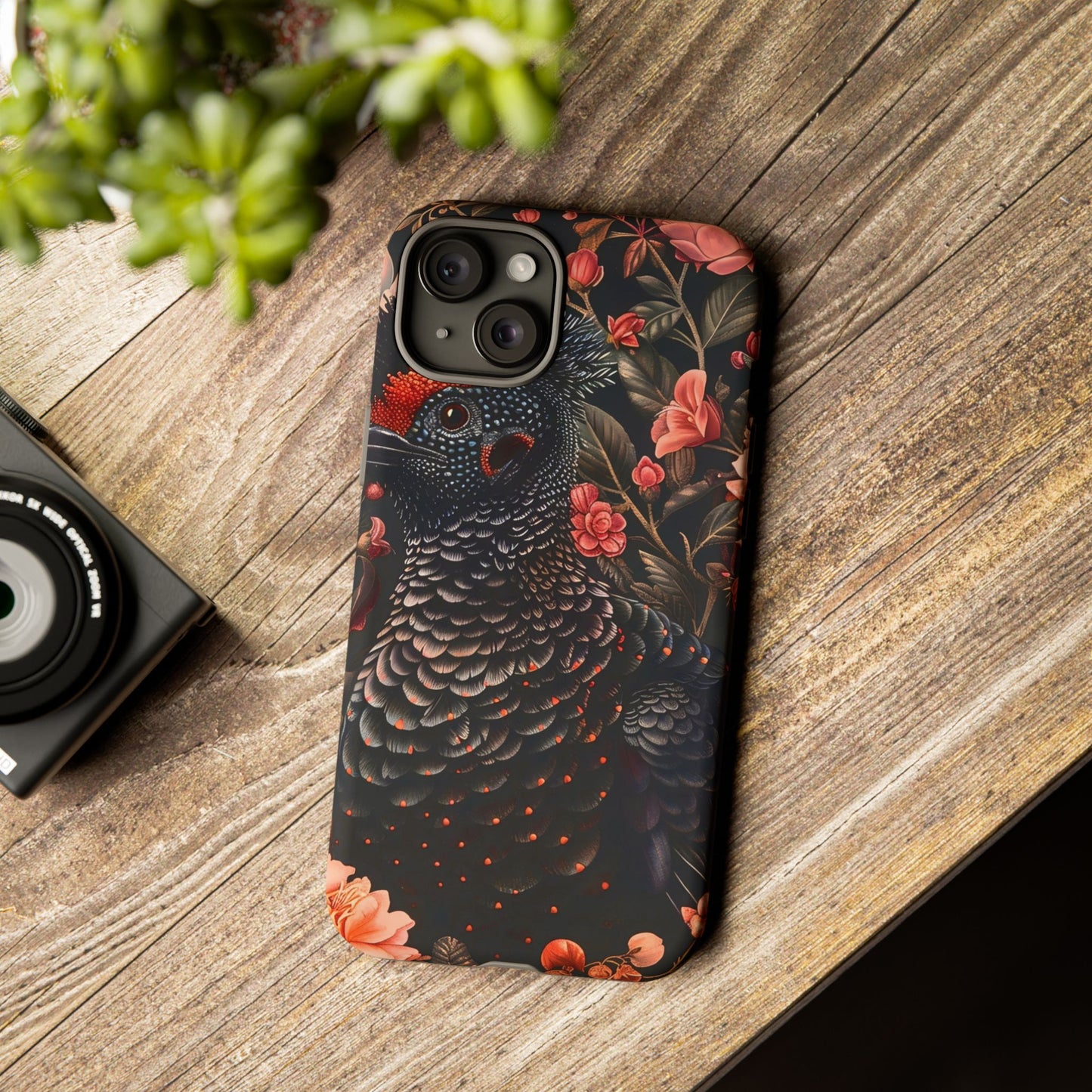 Tough Cases: Floral Design Phone Case, Stylish Protection for Your Phone, Unique Gift for Bird Lovers, Vibrant Floral Art, [...]