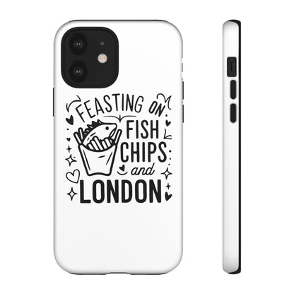 London Fish & Chips Phone Case | Fun Gift for Foodies, Travel Lovers, London Souvenir, Unique Accessories, Personalization Option