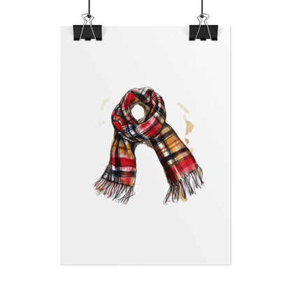 Cozy Scarf Wall Art - Fall Decor for Home, Rustic Style, Gift for Her, Cozy Vibes, Autumn Aesthetic