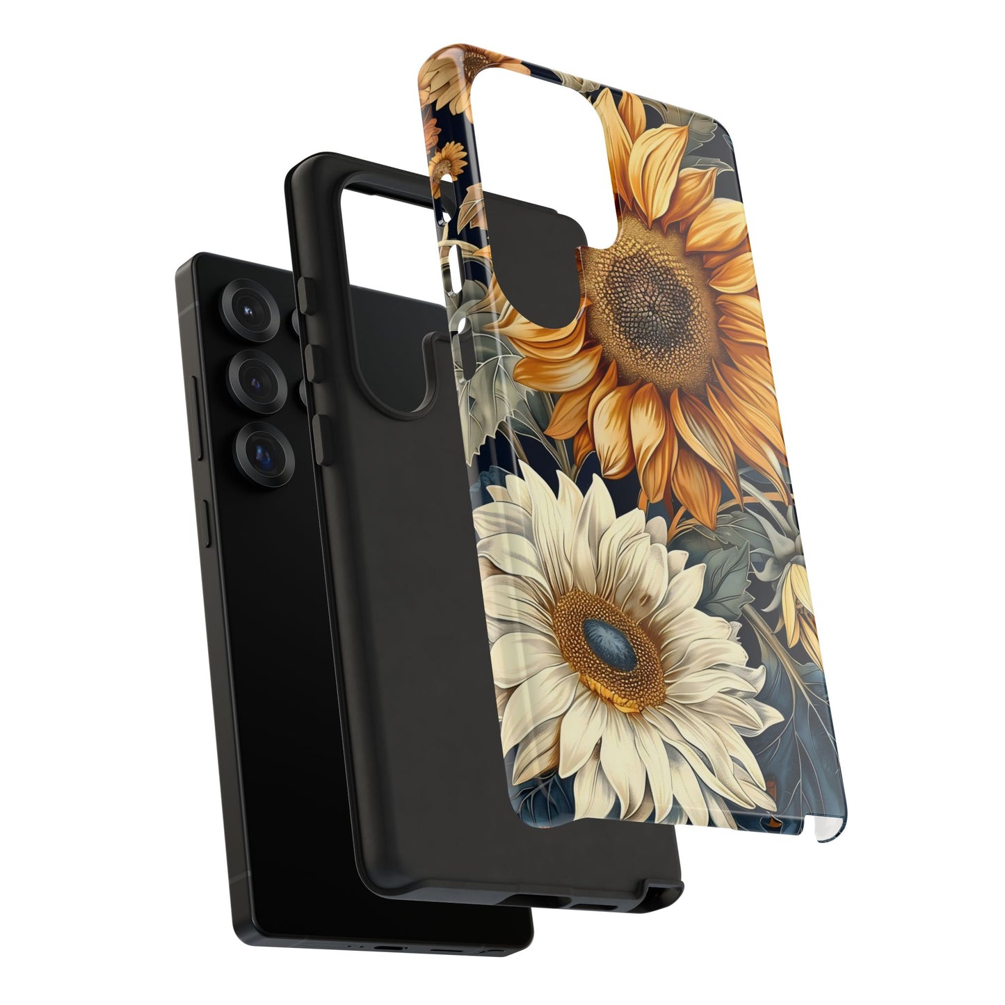 Floral Phone Case for Tough Cases, Sunflower Design, Nature Lover Gift, Birthday Present, Eco-Friendly Accessories, Summer Vibes