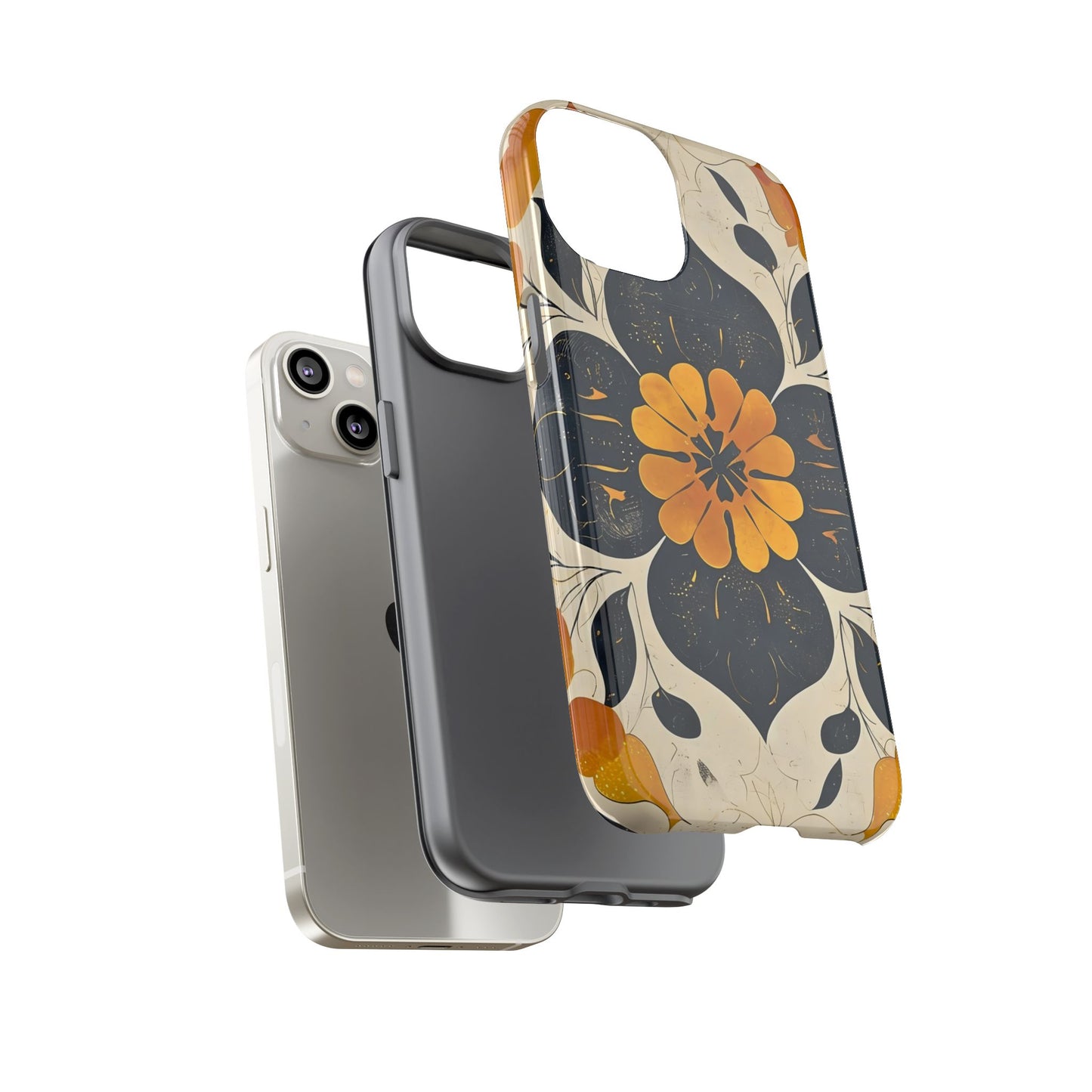 Floral Phone Case - Tough Cases, Botanical iPhone Cover, Vintage Flower Design, Durable Smartphone Protection, Unique Gift Idea