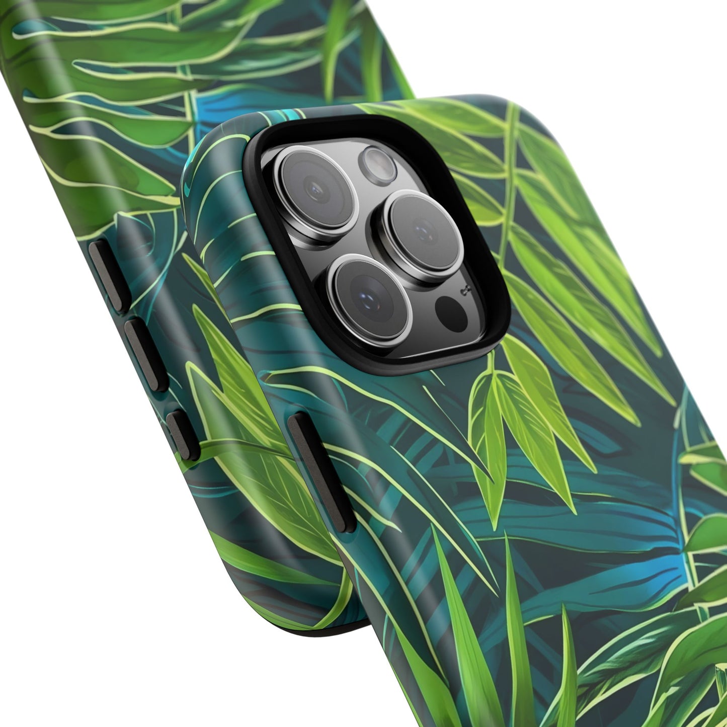 Tropical Phone Case - Durable Green Leaf Design, Eco-Friendly Gift, Trendy Accessory, Nature Lover's Case, Summer Vibes