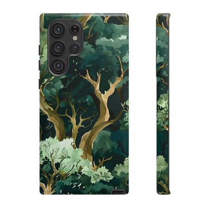 Forest Green Phone Case, Nature-Inspired Tough Cases, Eco-Friendly Gift, Outdoor Lover Accessory, Unique Phone Cover
