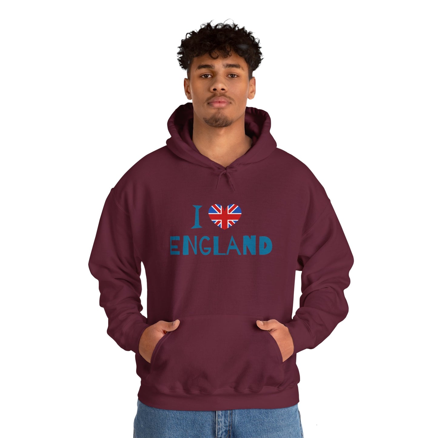 Unisex Heavy Blend™ Hooded Sweatshirt - Timeless Union Jack British Flag Art