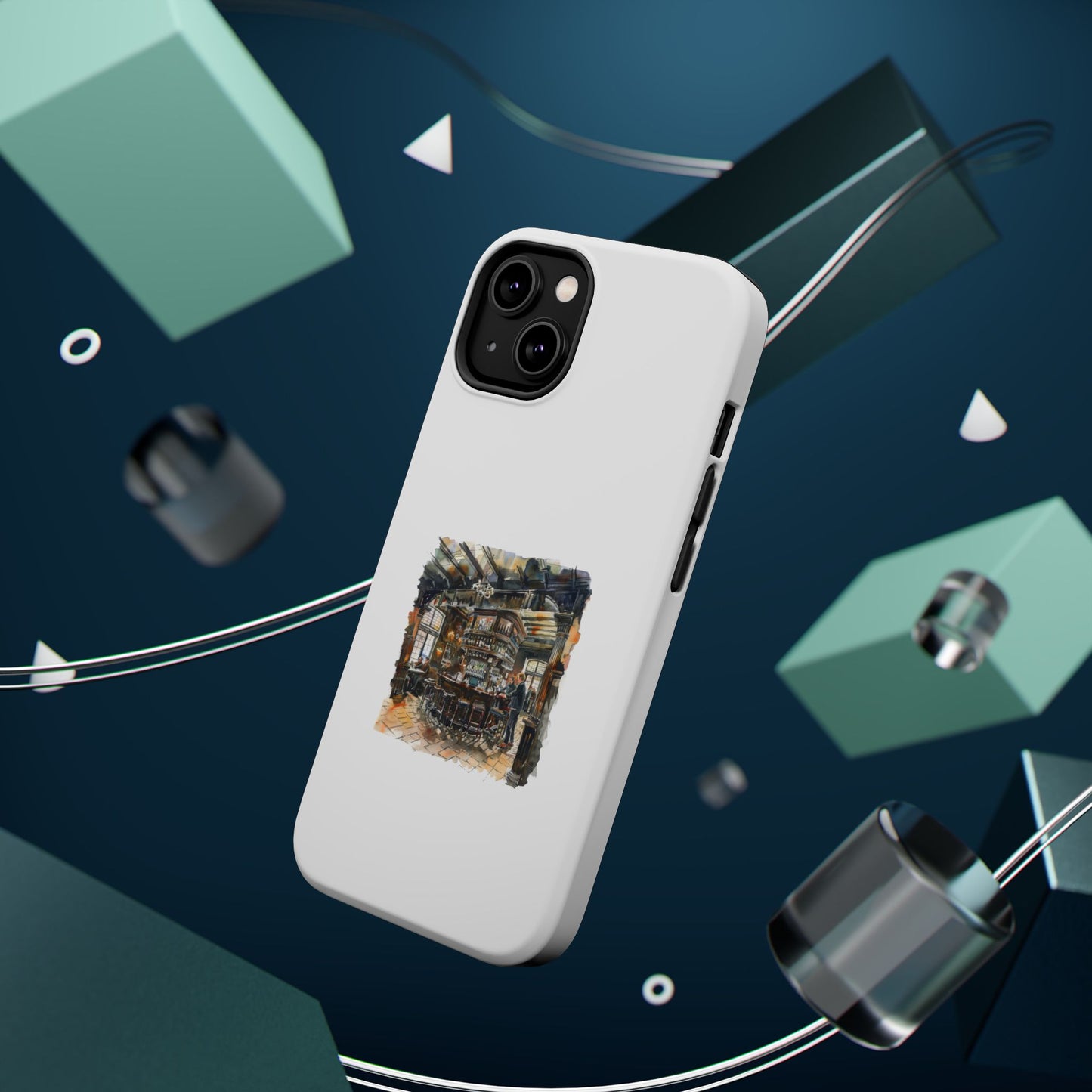 Artistic Magnetic Tough Cases | Stylish Phone Cover, Unique Illustrative Cases, Customizable Gifts for Travelers, Holiday Season Perfec