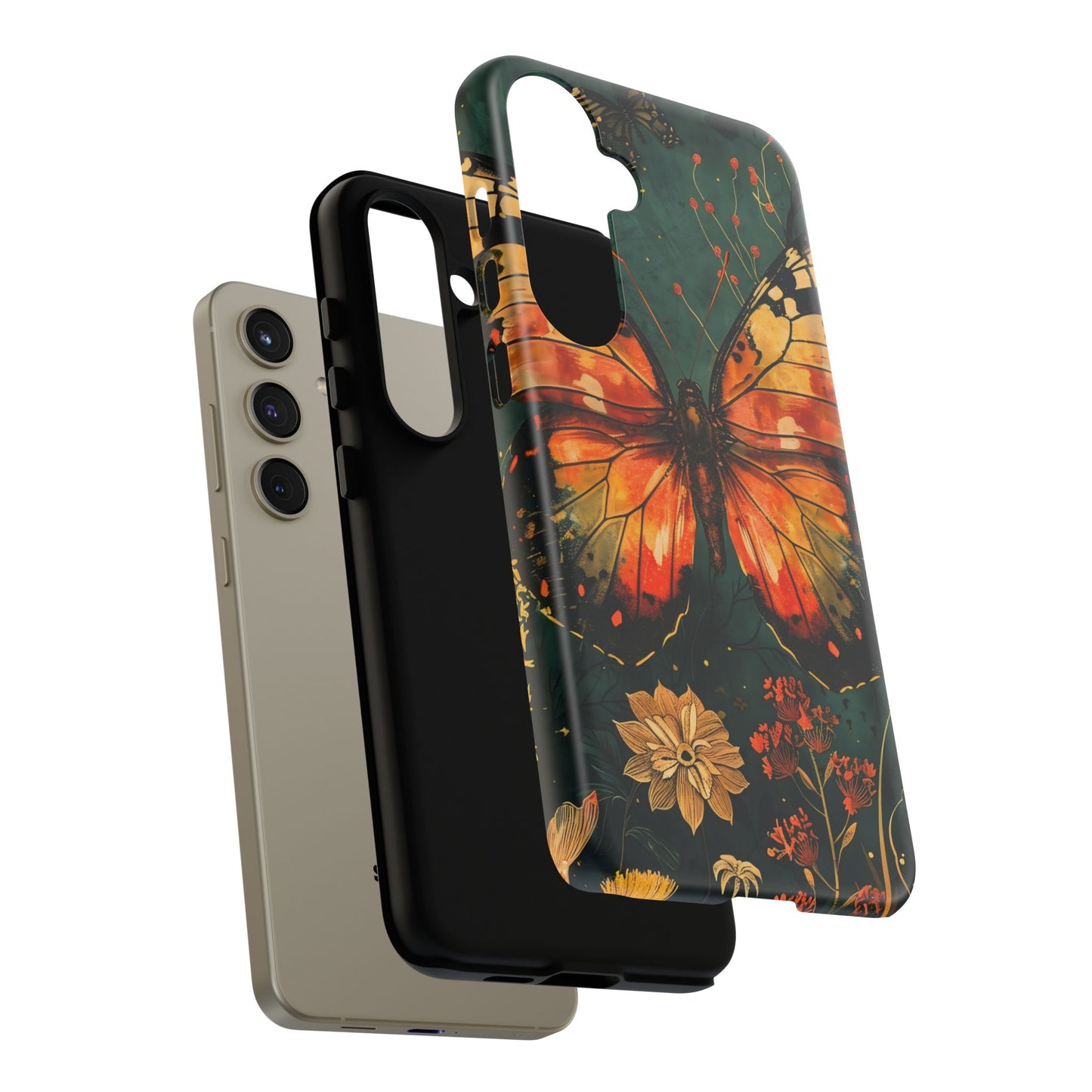 Butterfly Phone Case – Tough Cases for Nature Lovers, Floral Design, Butterfly Art, Unique Gift, Eco-Friendly Protection