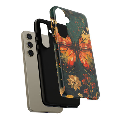 Butterfly Phone Case – Tough Cases for Nature Lovers, Floral Design, Butterfly Art, Unique Gift, Eco-Friendly Protection