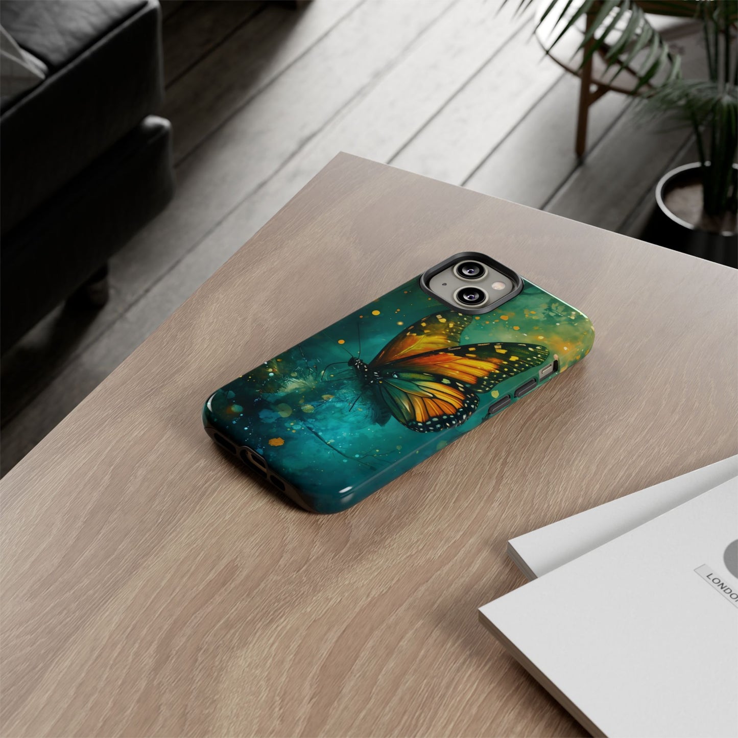 Colorful Butterfly Phone Case, Tough Cases for iPhone and Samsung, Cute Tech Accessories, Nature Lovers Gift, Vibrant Floral Design