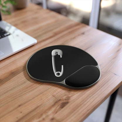 Safety Pin Stylish Mouse Pad with Wrist Rest - Comfortable Desk Accessory, Gifts for Gamers, Students, Office Decor, Work from Home Essentials