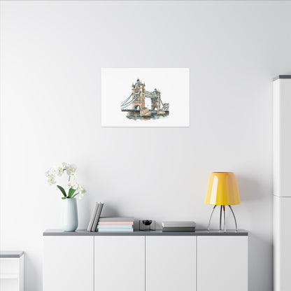 London Bridge Matte Canvas Wall Art, Elegant Home Decor, Unique Gift for Art Lovers, Travel Enthusiast Wall Decor, Modern Aesthetic