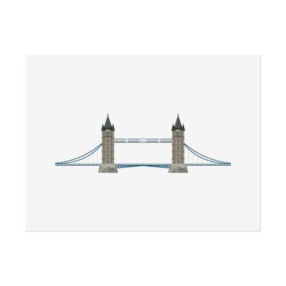 Tower Bridge Rolled Poster, London City Decor, Wall Art, Gift for Travelers, Home Aesthetic, UK Wall Art