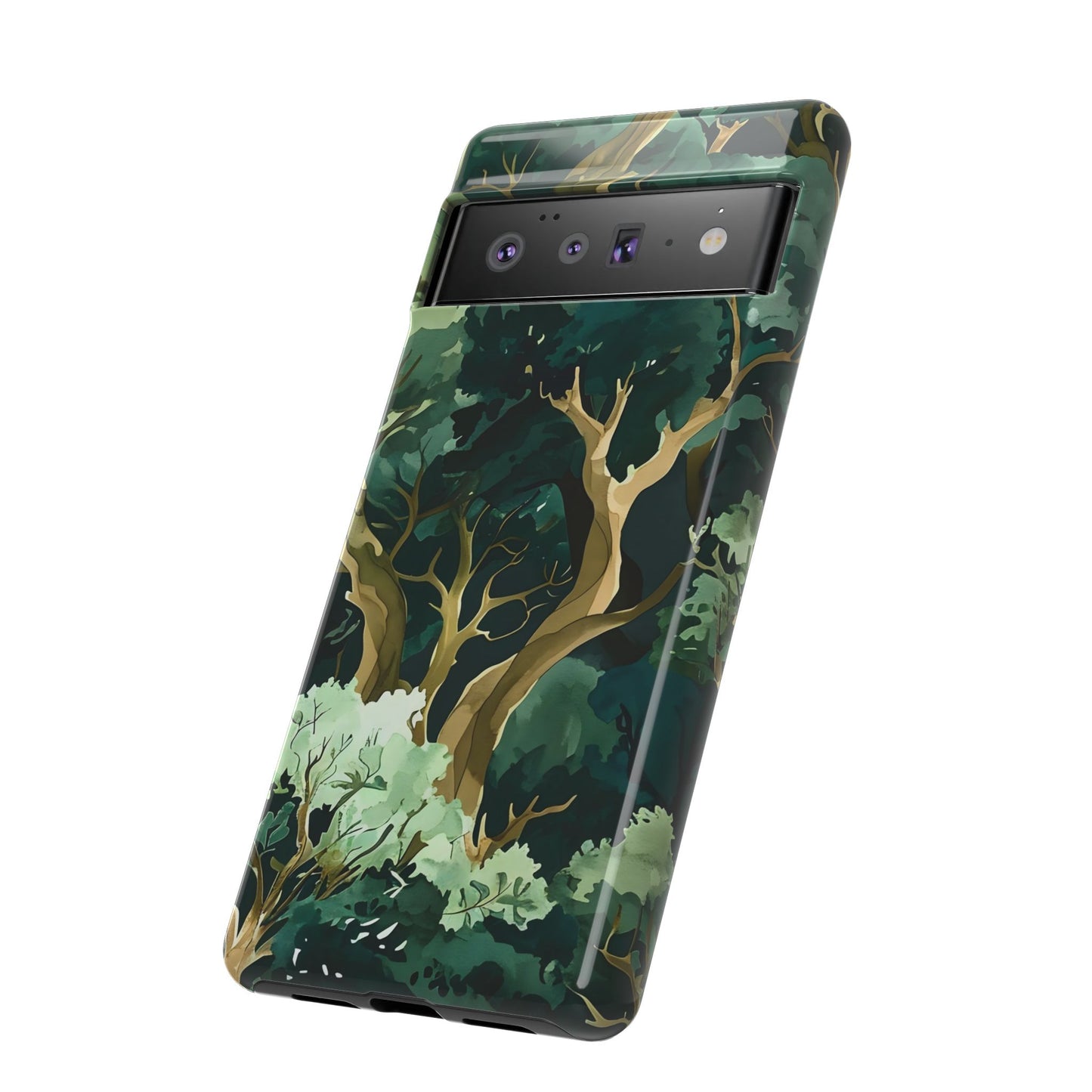 Forest Green Phone Case, Nature-Inspired Tough Cases, Eco-Friendly Gift, Outdoor Lover Accessory, Unique Phone Cover
