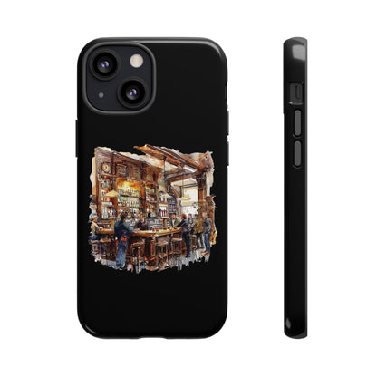 Artistic Phone Case - Cozy Pub Vibe, Trendy Smartphone Accessory, Gift for Friends, Modern Design, Durable Protection
