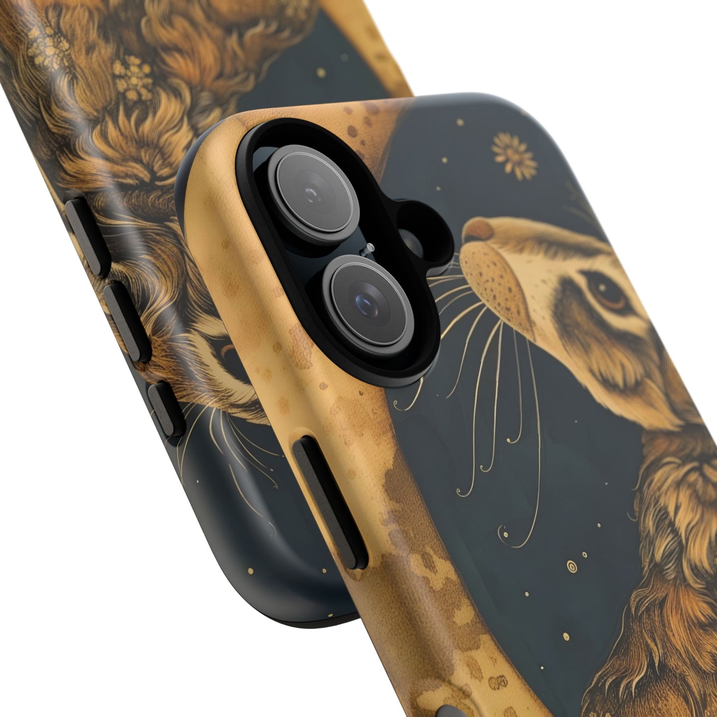 Artistic Phone Case with Celestial Hare Design, Tough Cases, Unique Gifts, Nature Lovers, Phone Accessories, Bohemian Style