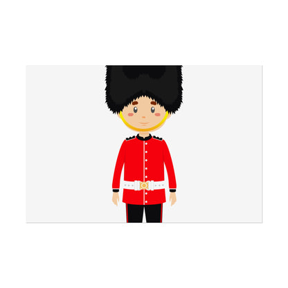 Adorable British Soldier Rolled Posters, Kids Room Decor, Unique Gift, Nursery Art, Educational Wall Art