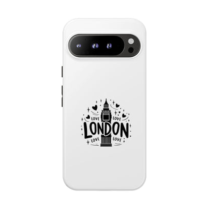 London Love iPhone Case | Tough Cases, London Theme, Gift for Travelers, Unique Phone Accessory, Cute Tech Gifts