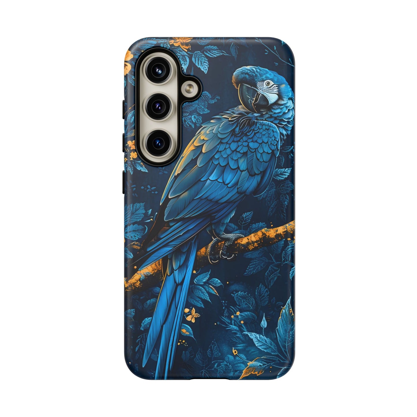 Tough Cases - Vibrant Blue Parrot Phone Case, Tropical Bird Phone Cover, Nature Lover Gift, Eco-Friendly Accessories, Unique Wildlife Decor