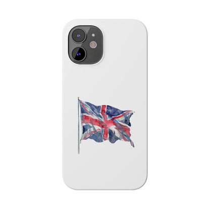 British Flag Slim Phone Case, UK Phone Cover, Patriotic Gift, Mobile Case for Travelers, England Accessories