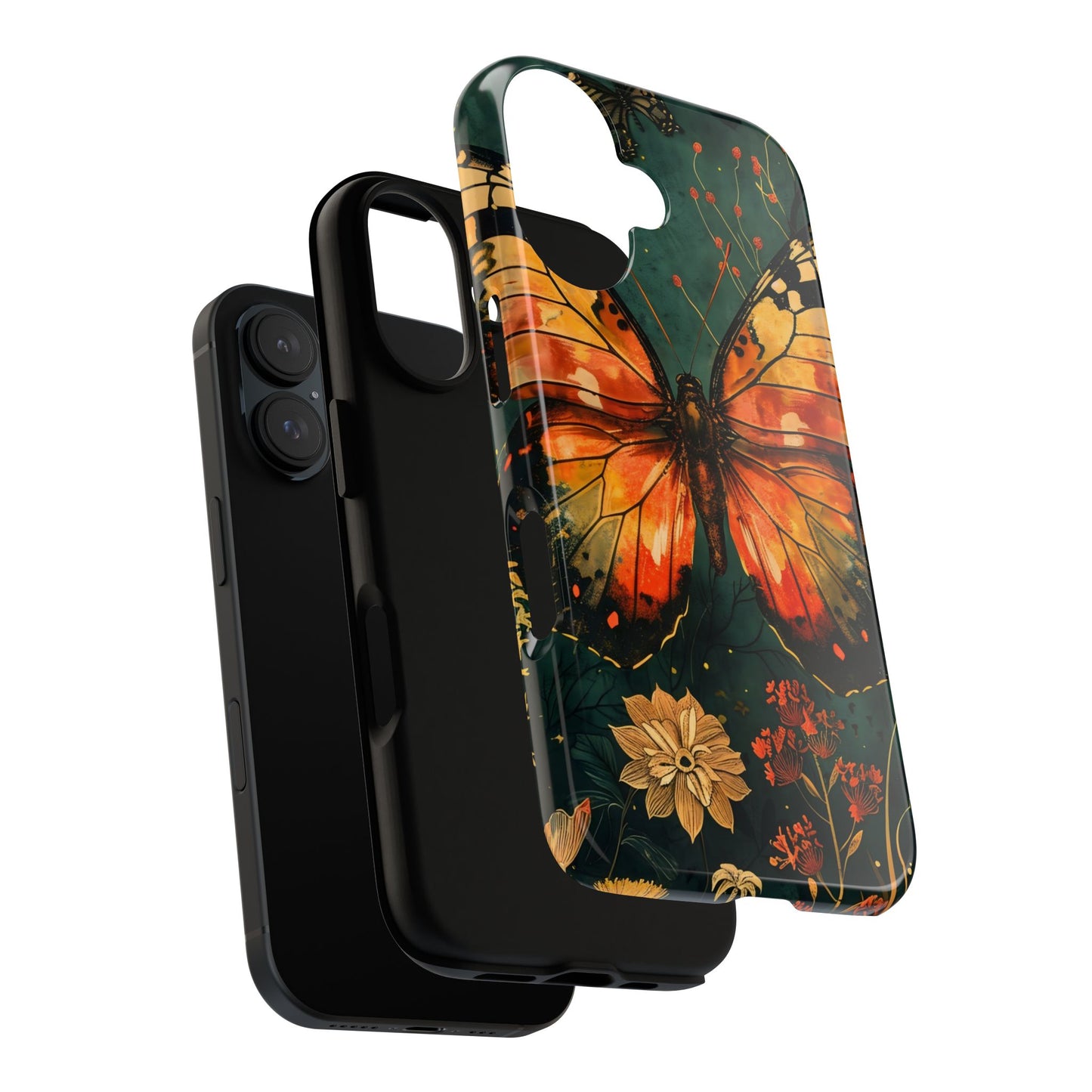 Butterfly Phone Case – Tough Cases for Nature Lovers, Floral Design, Butterfly Art, Unique Gift, Eco-Friendly Protection