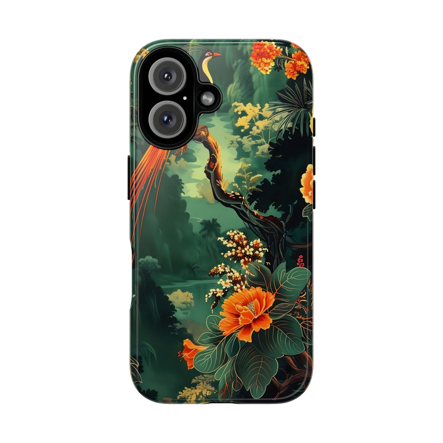 Tropical Phone Case - Colorful Floral Design, Phone Cover for Nature Lovers, Gift for Friends, iPhone & Android Compatible, Boho Style
