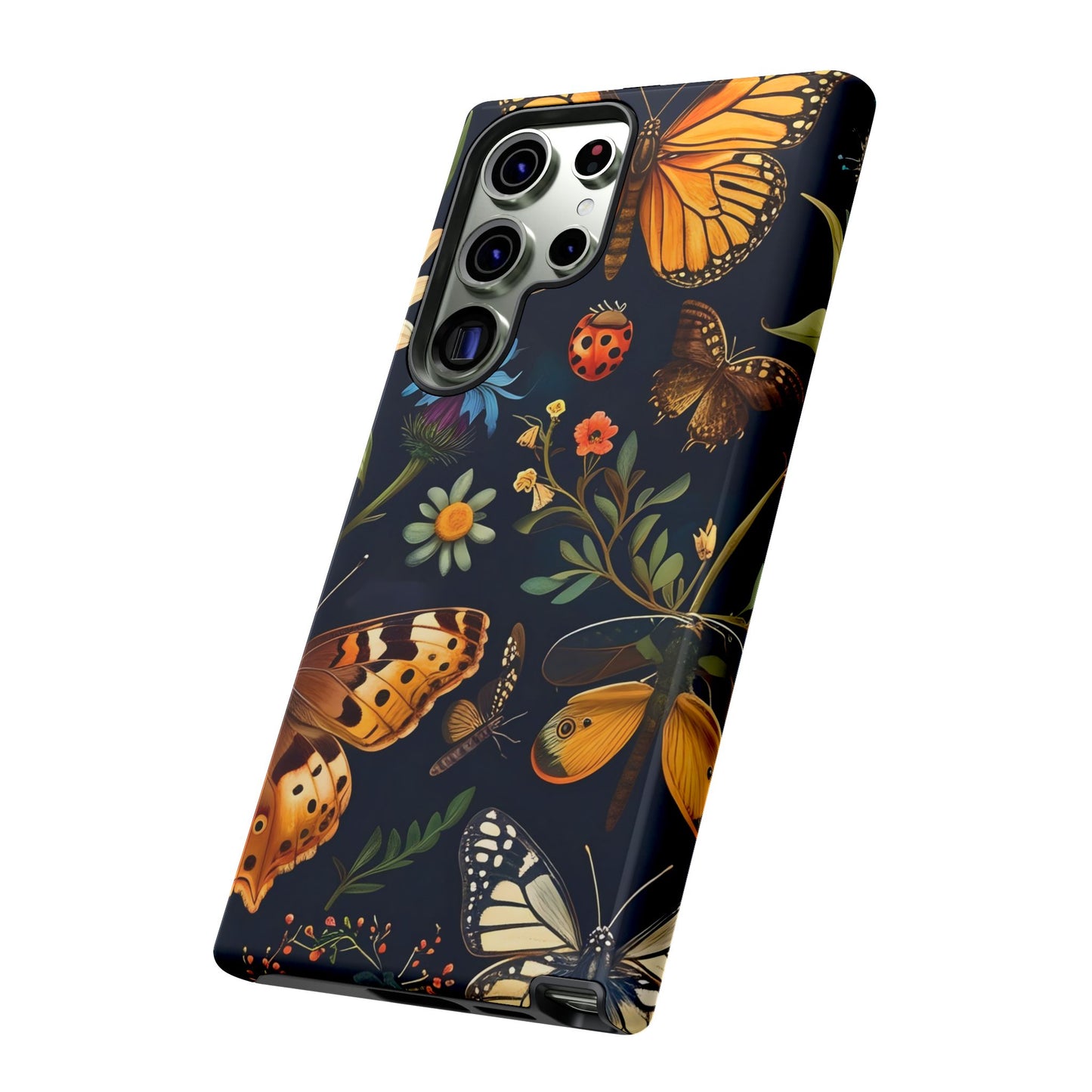 Nature-Inspired Phone Case | Floral Butterfly Design, Tough Phone Cover, Gift for Nature Lovers, Cute Butterfly Case, Home Decor