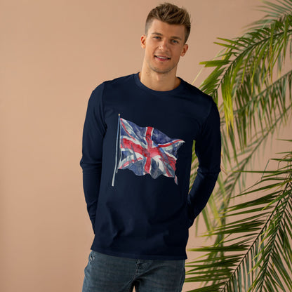 Men’s Base Longsleeve Tee - British Flag - Iconic Union Jack Design