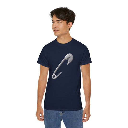 Unisex Ultra Cotton Tee - Minimalist Safety Pin Trendy