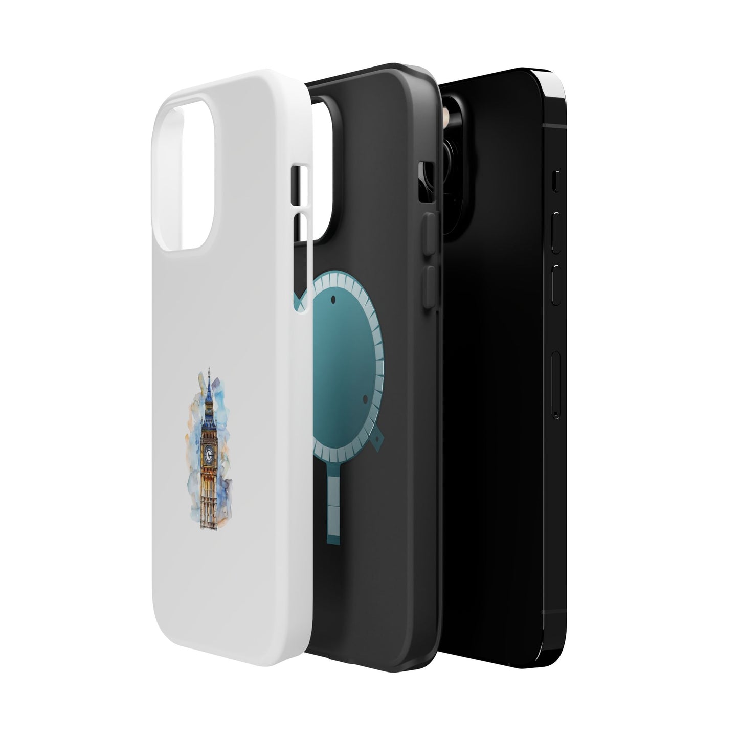 Artistic Magnetic Phone Cases with Iconic Designs, Unique Cell Phone Cover, London Tower Case, Gift for Travelers, Customizable Art Cases