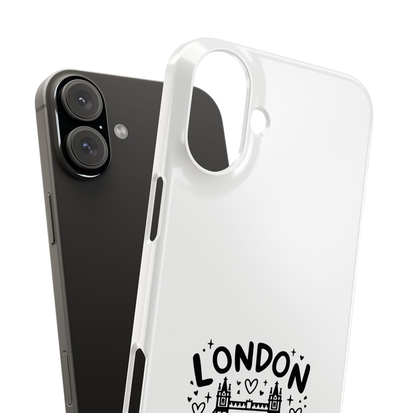 Chic London Phone Case, Slim iPhone Cover, Gifts for Travelers, London Theme Cell Phone Case, Unique Travel Souvenir