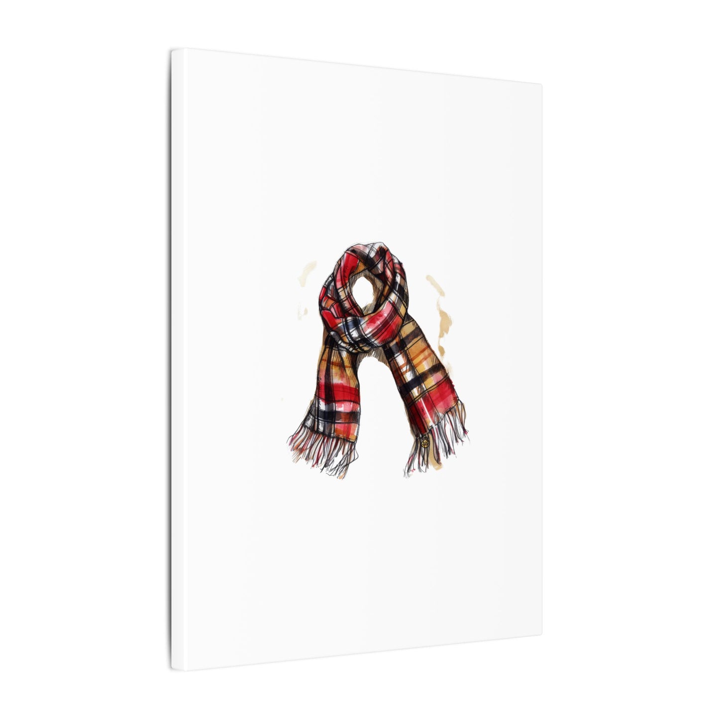 Autumn Scarf Canvas Art Print | Cozy Home Décor, Gift for Fall Lovers, Seasonal Wall Art, Unique Interior Design
