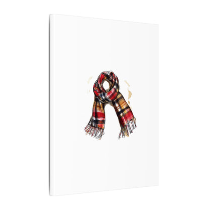 Autumn Scarf Canvas Art Print | Cozy Home Décor, Gift for Fall Lovers, Seasonal Wall Art, Unique Interior Design