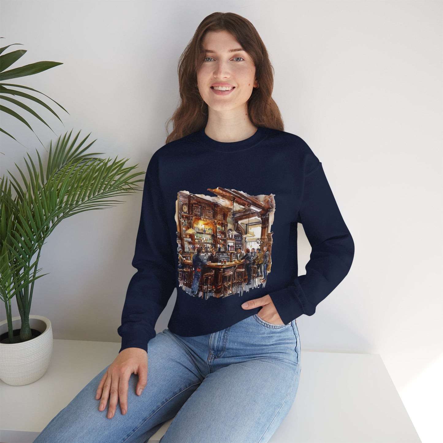 Unisex Heavy Blend™ Crewneck Sweatshirt - Pints & Comfort: The Quintessential British Pub