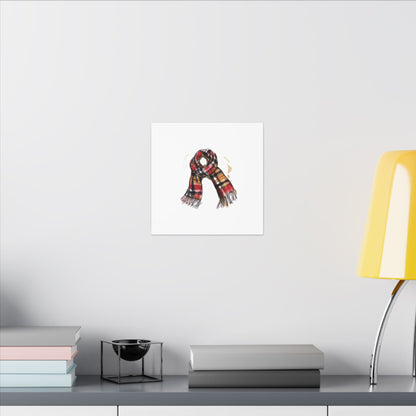 Autumn Scarf Canvas Art Print | Cozy Home Décor, Gift for Fall Lovers, Seasonal Wall Art, Unique Interior Design