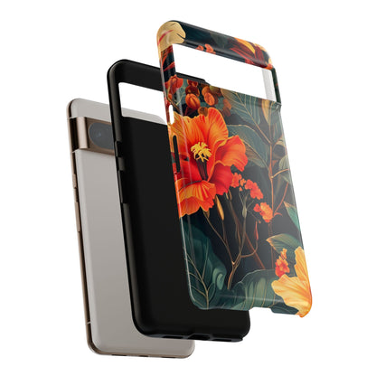 Tough Floral Phone Case | Tropical Vibe, Gift for Nature Lovers, Summer Beach Accessory, Floral Pattern, Trendy Phone Accessories