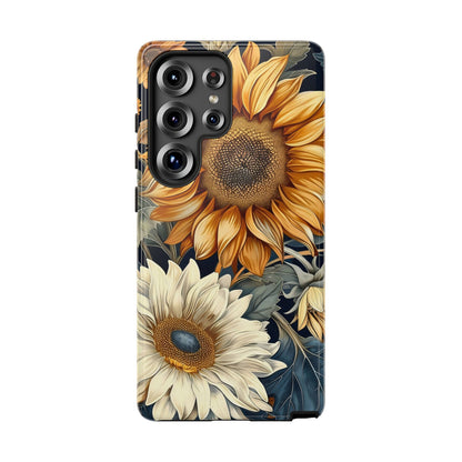 Floral Phone Case for Tough Cases, Sunflower Design, Nature Lover Gift, Birthday Present, Eco-Friendly Accessories, Summer Vibes