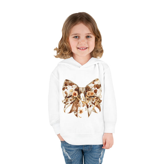 Toddler Floral Bow Fleece Hoodie - Cute & Cozy Kids Pullover