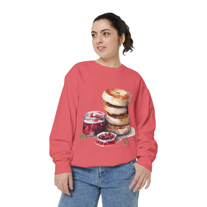 Unisex Garment-Dyed Sweatshirt - Savor the Majesty - Iconic British Royal Foods