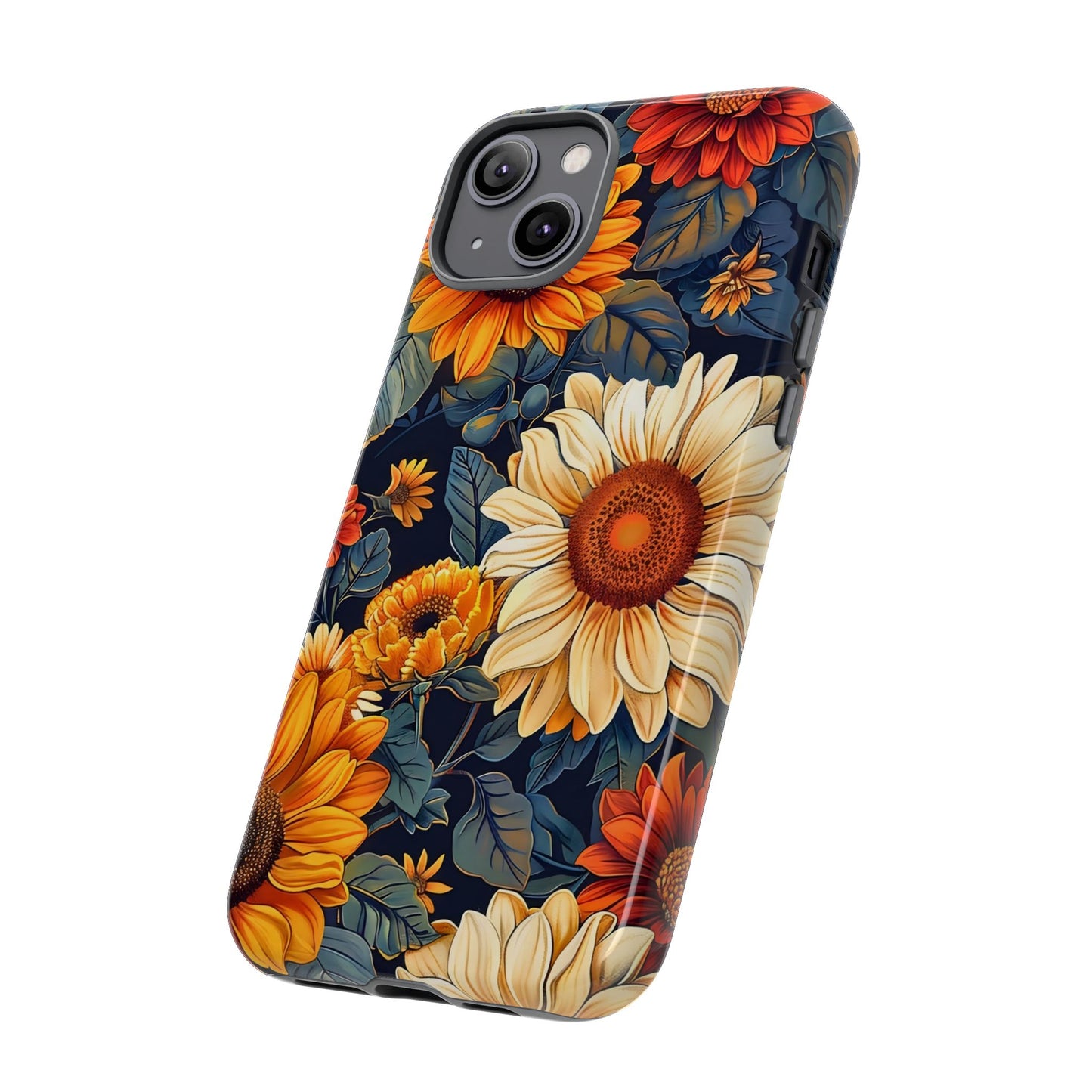 Floral Tough Phone Case | Sunflower Design, iPhone Cover, Protective Case, Gifts for Her, Floral Phone Accessory