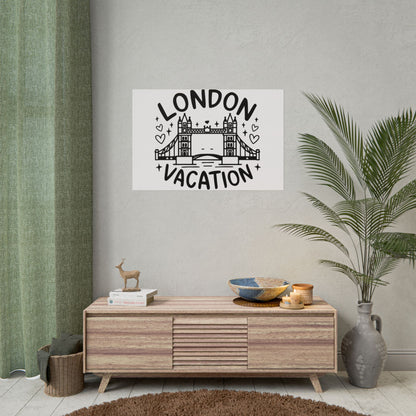 London Vacation Rolled Poster - Travel Decor for Home, Wall Art Print, Gift for Travelers, London Artwork, Holiday Gift Idea