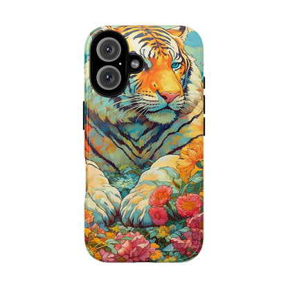 Tiger Jungle Phone Case, Colorful Tough Cases, Animal Lover Gift, Nature Phone Cover, Wildlife Decor, Birthday Present