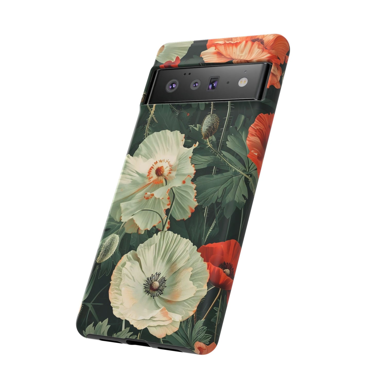 Floral Phone Case - Tough Cases, Botanical Design, Gift for Friends, Trendy Mobile Cover, Personalized Phone Accessory