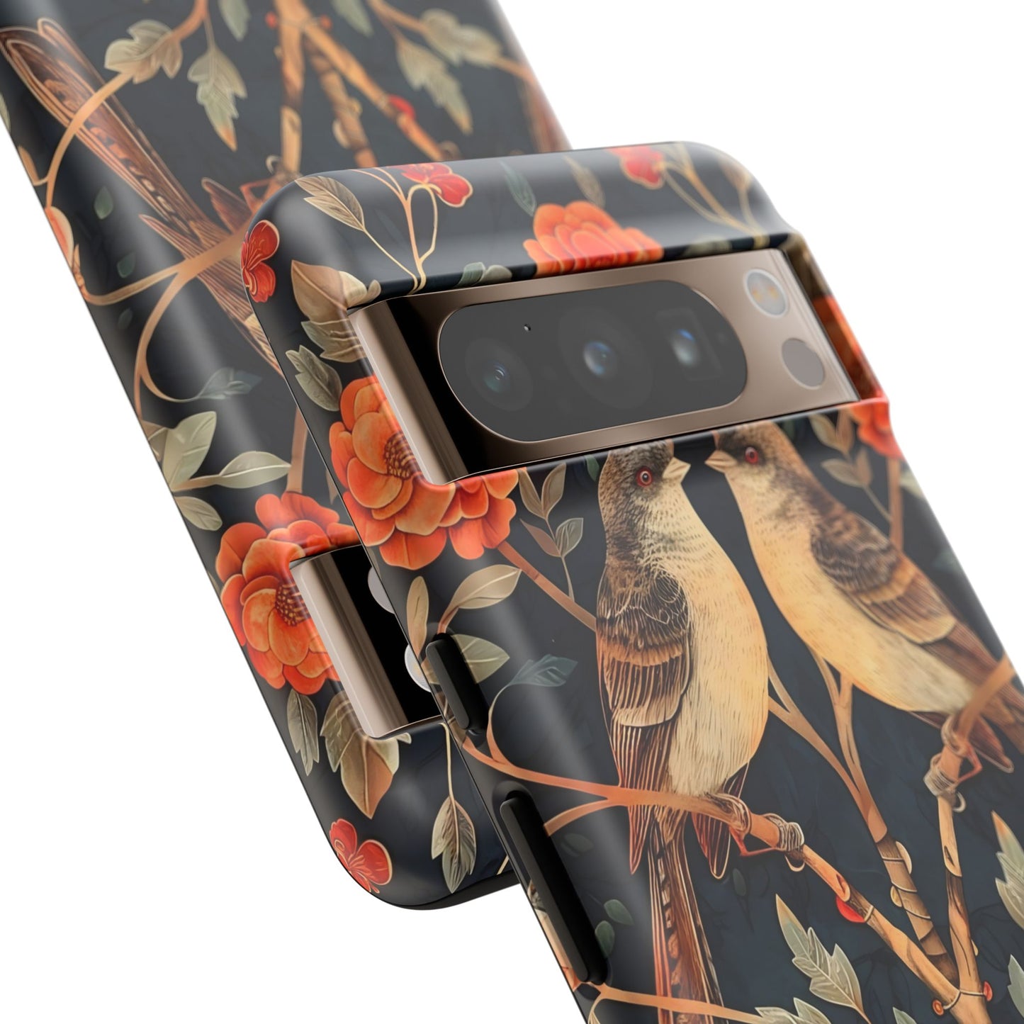 Floral Phone Case – Tough Cases with Bird Design, Unique Gift for Nature Lovers, Stylish Tech Accessory, Phone Cover, Artistic Case