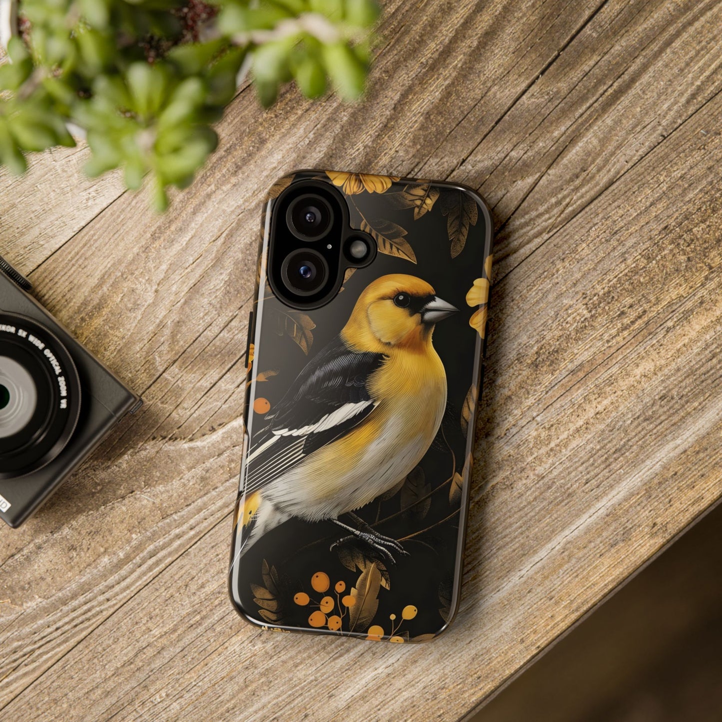 Elegant Bird Phone Case - Tough Cases, Phone Accessories, Wildlife Gifts, Nature Lover, Floral Design, Unique Cases