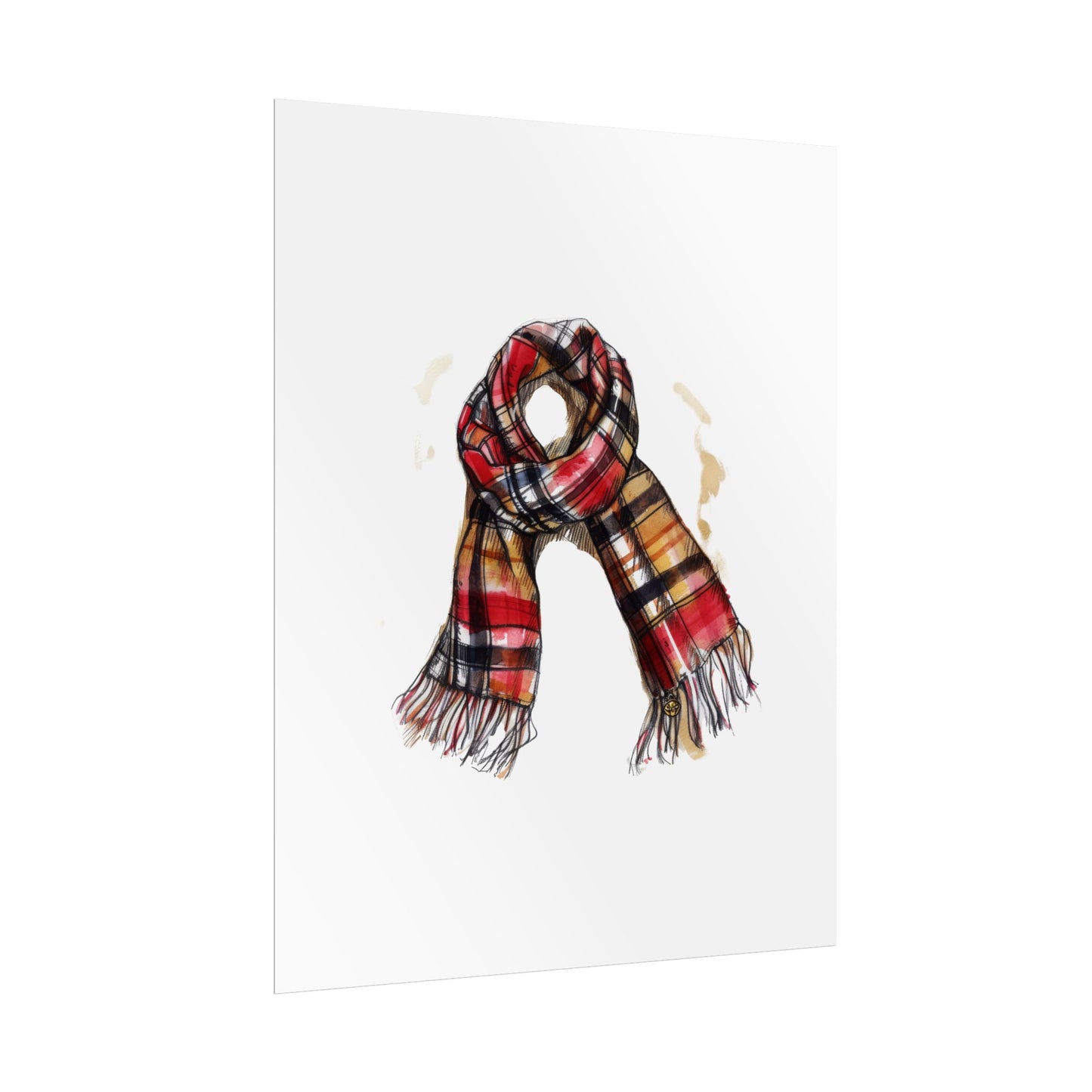 Cozy Scarf Wall Art - Fall Decor for Home, Rustic Style, Gift for Her, Cozy Vibes, Autumn Aesthetic