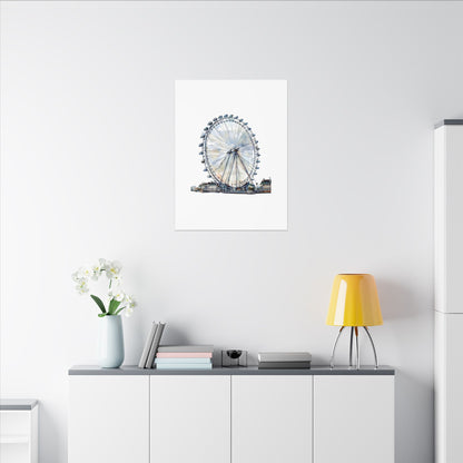 London Eye Canvas Print, Wall Art Decor, Travel Gift, Home Decoration, Unique Art Piece