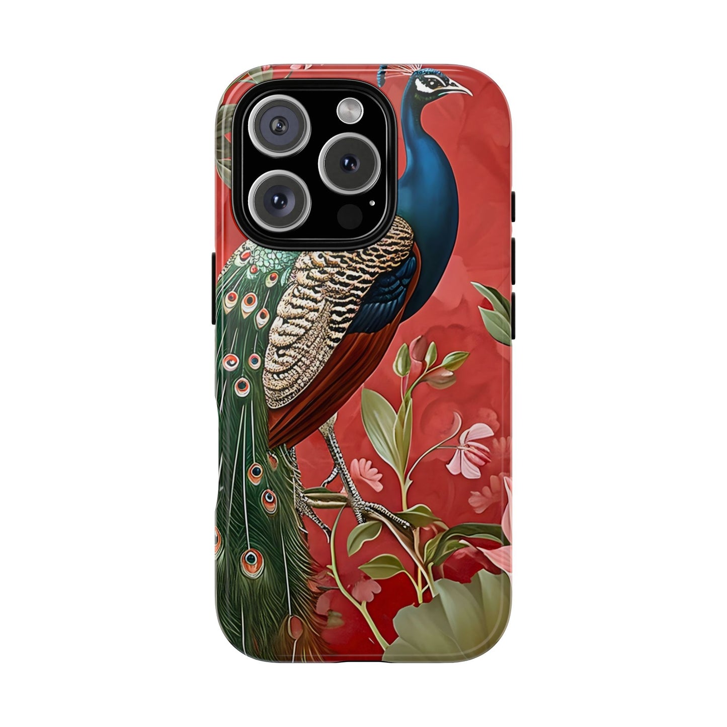 Peacock Tough Phone Case | Stylish Phone Cover, Unique Gift for Nature Lovers, Phone Accessory, Vibrant Floral Design