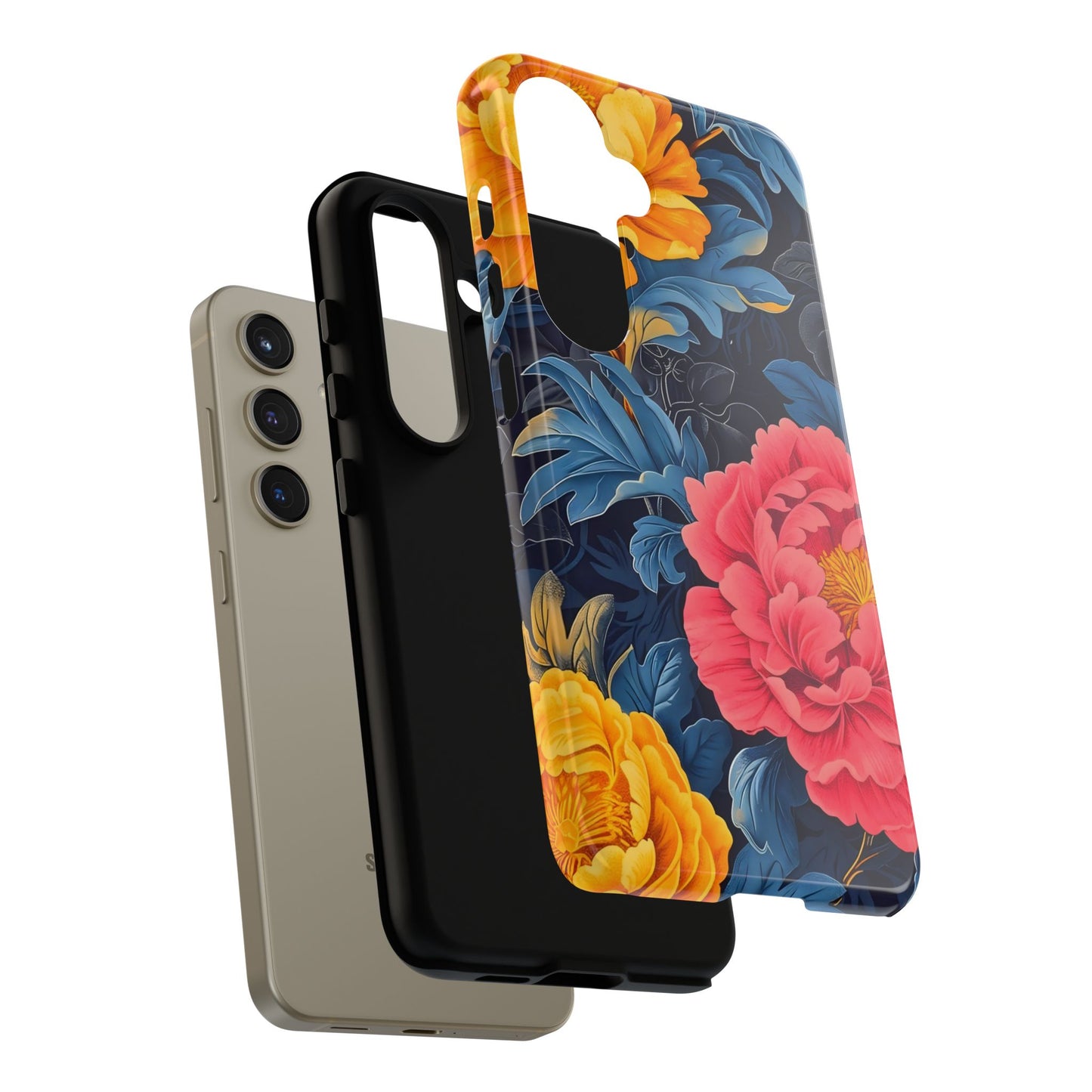 Floral Phone Case, Tough Cases, Stylish Mobile Cover, Gifts for Her, Phone Accessories, Unique Flower Design