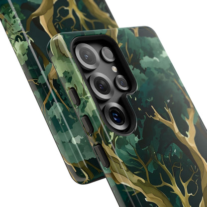 Forest Green Phone Case, Nature-Inspired Tough Cases, Eco-Friendly Gift, Outdoor Lover Accessory, Unique Phone Cover